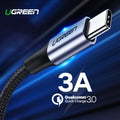 Ugreen USB Type C Cable USB C Fast Charging Data Cable for Samsung Galaxy S9 S8 Plus Mobile Phone Charger Cable for Xiaomi Mi 8