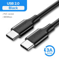 Ugreen USB 3.1 Type C to USB C Cable for Samsung S9 S8 Note 9 8 60W PD Quick Charge 4.0 USB-C Fast Charger Cable for MacBook Pro